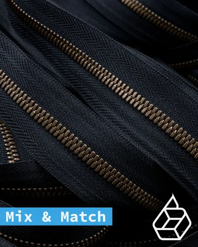 YKK Excella® | Custom made zipper | Antique Brass | Size 5