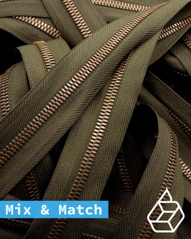 YKK Excella® | Custom made zipper | Antique Brass | Size 5