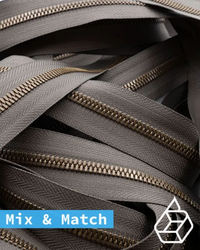 YKK Excella® | Custom made zipper | Antique Brass | Size 5