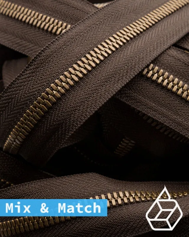 YKK Excella® | Custom made zipper | Antique Brass | Size 5
