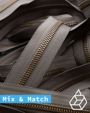 YKK Excella® | Custom made zipper | Antique Brass | Size 5