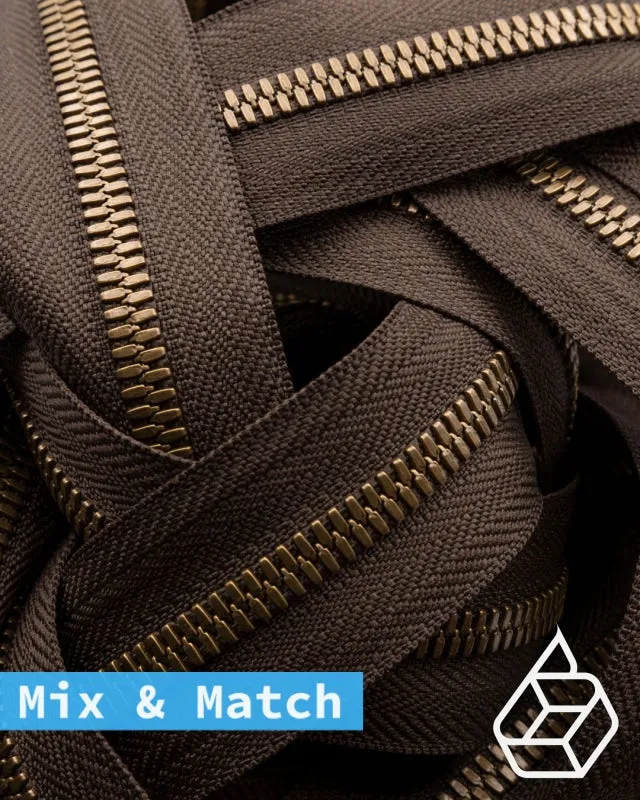 YKK Excella® | Custom made zipper | Antique Brass | Size 5