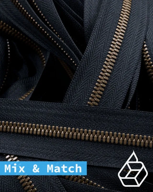 YKK Excella® | Custom made zipper | Antique Brass | Size 5