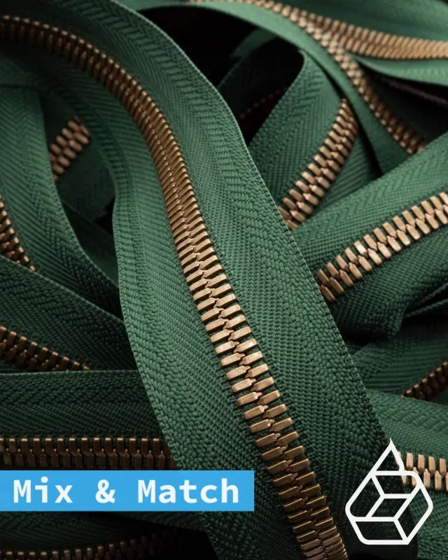 YKK Excella® | Custom made zipper | Antique Brass | Size 8