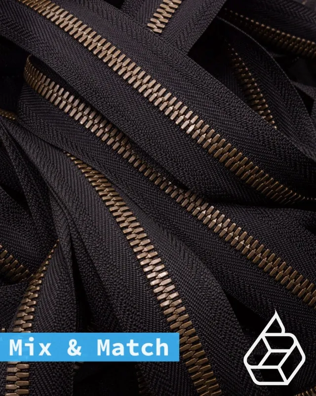 YKK Excella® | Custom made zipper | Antique Brass | Size 8