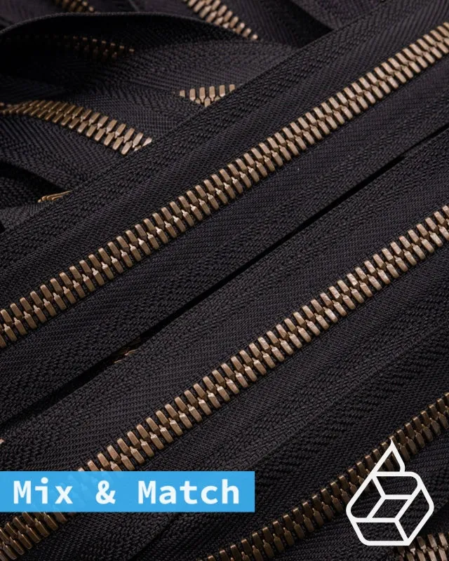 YKK Excella® | Custom made zipper | Antique Brass | Size 8