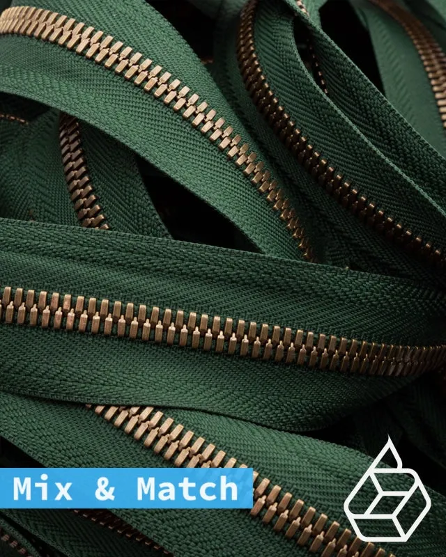 YKK Excella® | Custom made zipper | Antique Brass | Size 8