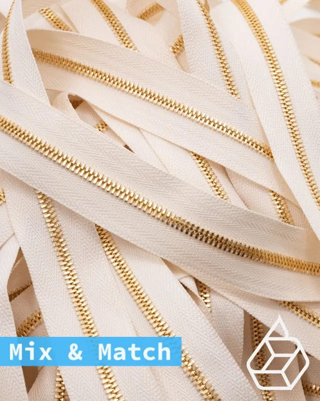YKK Excella® | Custom made zipper | Gold | Size 3