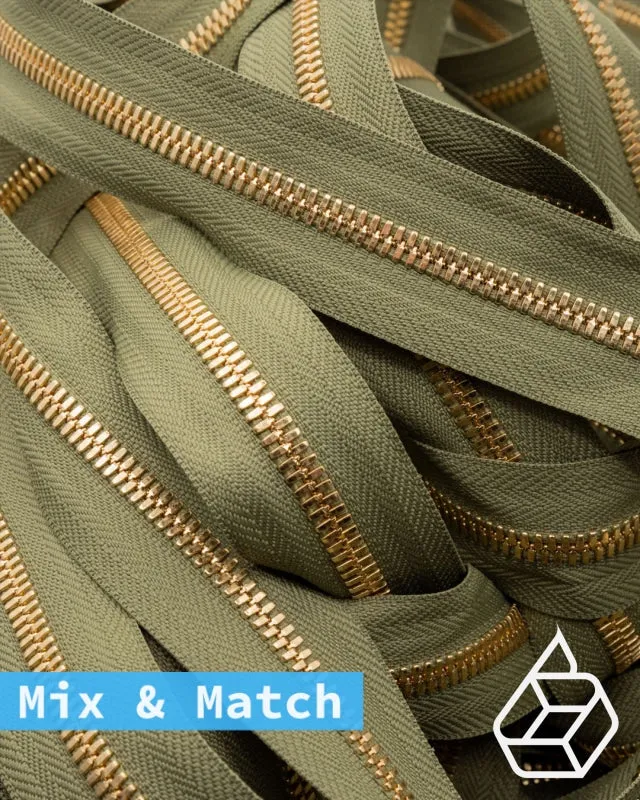 YKK Excella® | Custom made zipper | Gold | Size 5