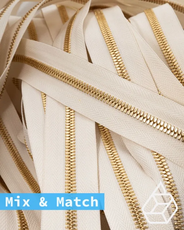 YKK Excella® | Custom made zipper | Gold | Size 5