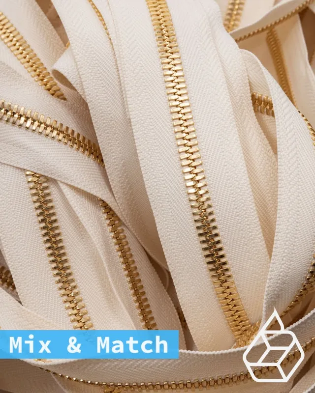 YKK Excella® | Custom made zipper | Gold | Size 8