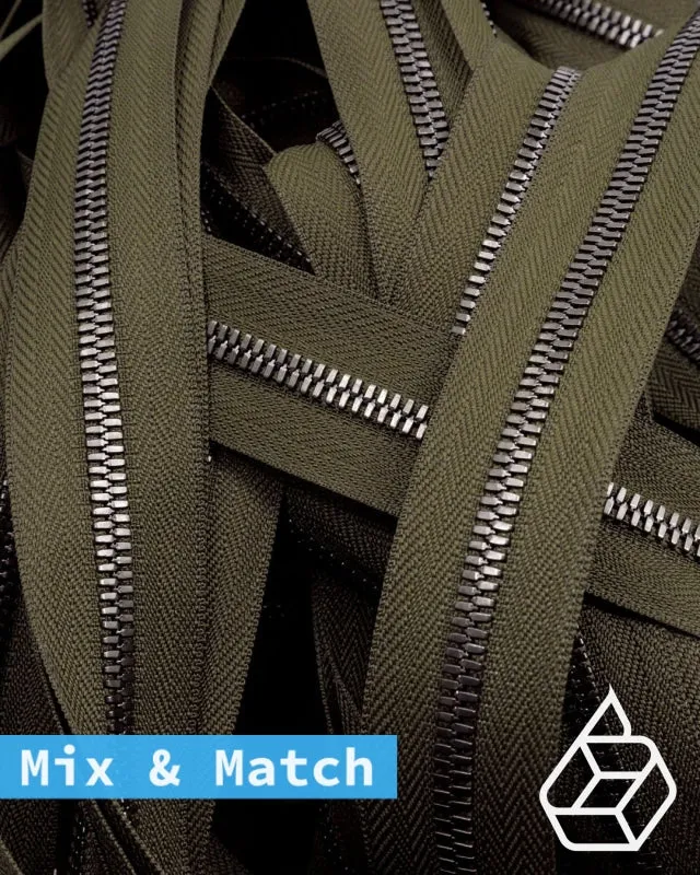 YKK Excella® | Custom made zipper | Gunmetal | Size 5