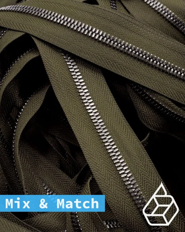 YKK Excella® | Custom made zipper | Gunmetal | Size 5