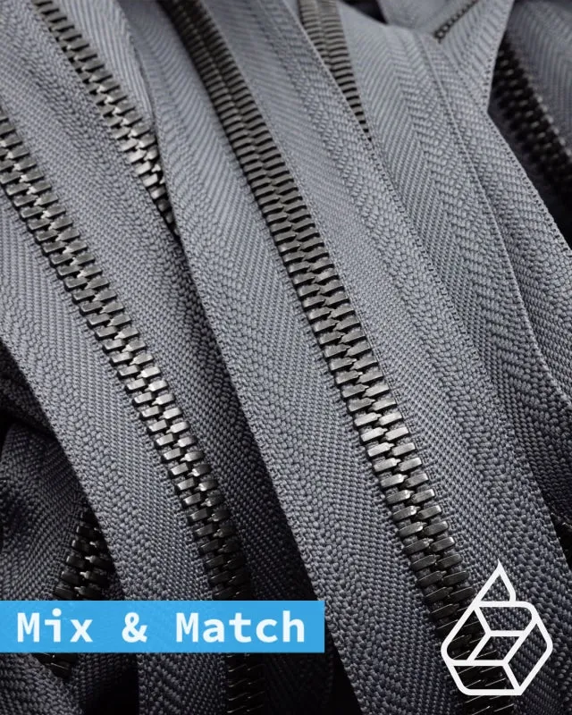 YKK Excella® | Custom made zipper | Gunmetal | Size 8