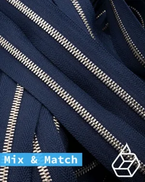 YKK Excella® | Custom made zipper | Silver | Size 3