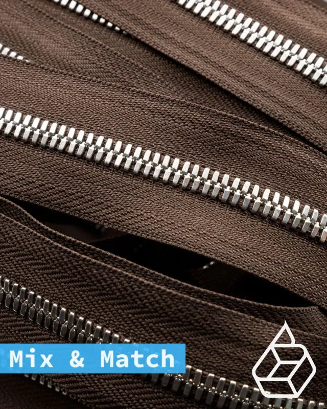 YKK Excella® | Custom made zipper | Silver | Size 5