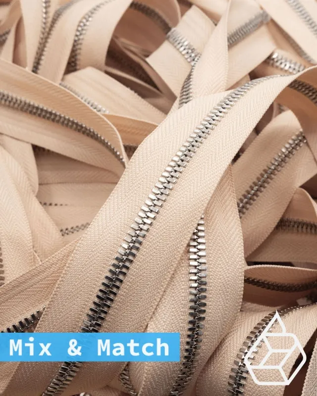 YKK Excella® | Custom made zipper | Silver | Size 5