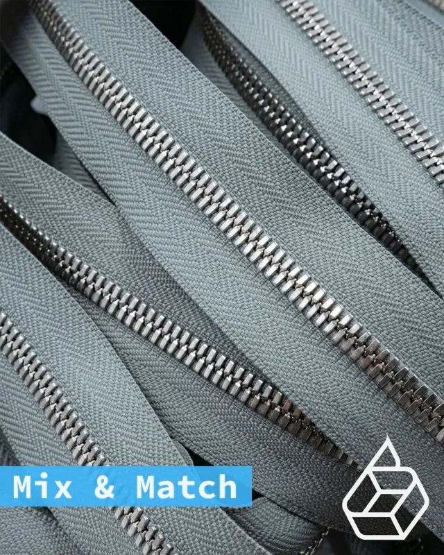 YKK Excella® | Custom made zipper | Silver | Size 5