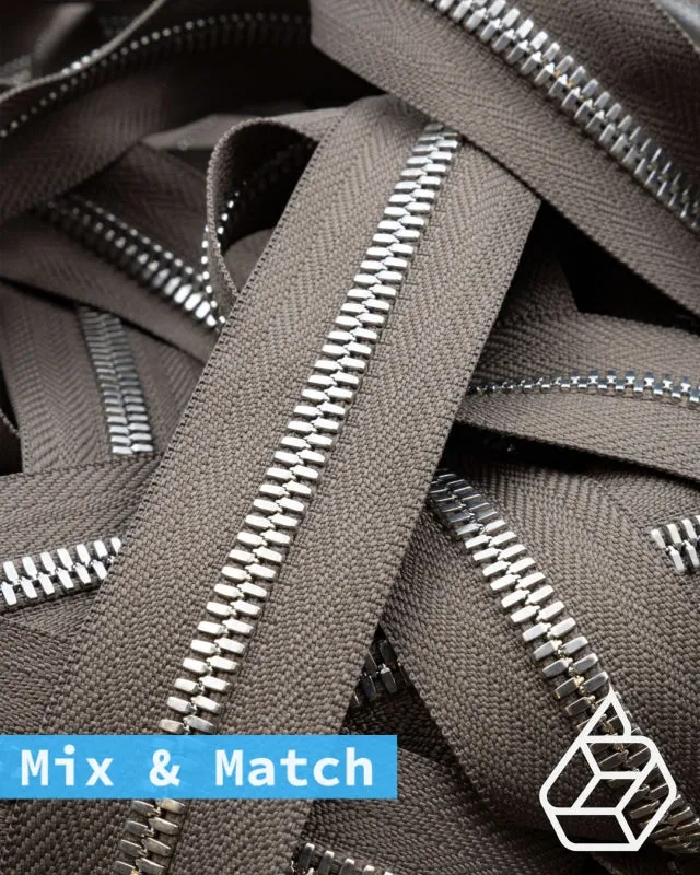 YKK Excella® | Custom made zipper | Silver | Size 5