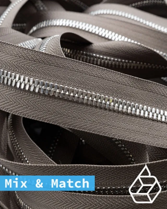 YKK Excella® | Custom made zipper | Silver | Size 5