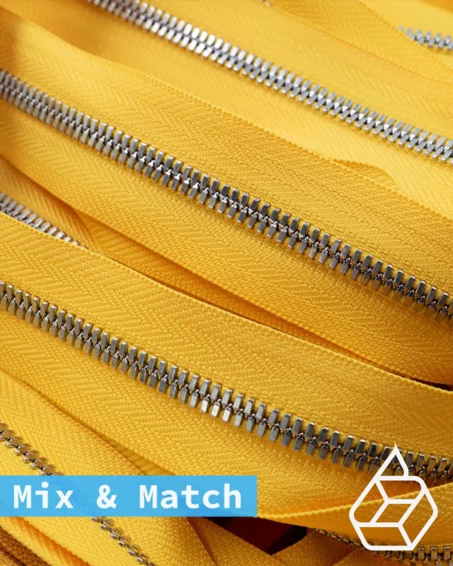 YKK Excella® | Custom made zipper | Silver | Size 5