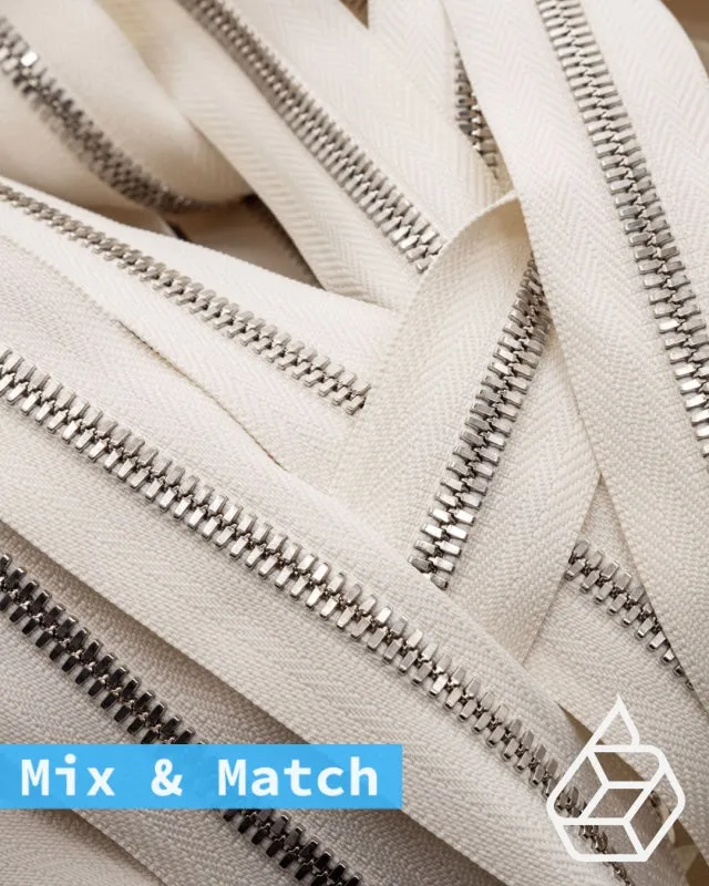 YKK Excella® | Custom made zipper | Silver | Size 5