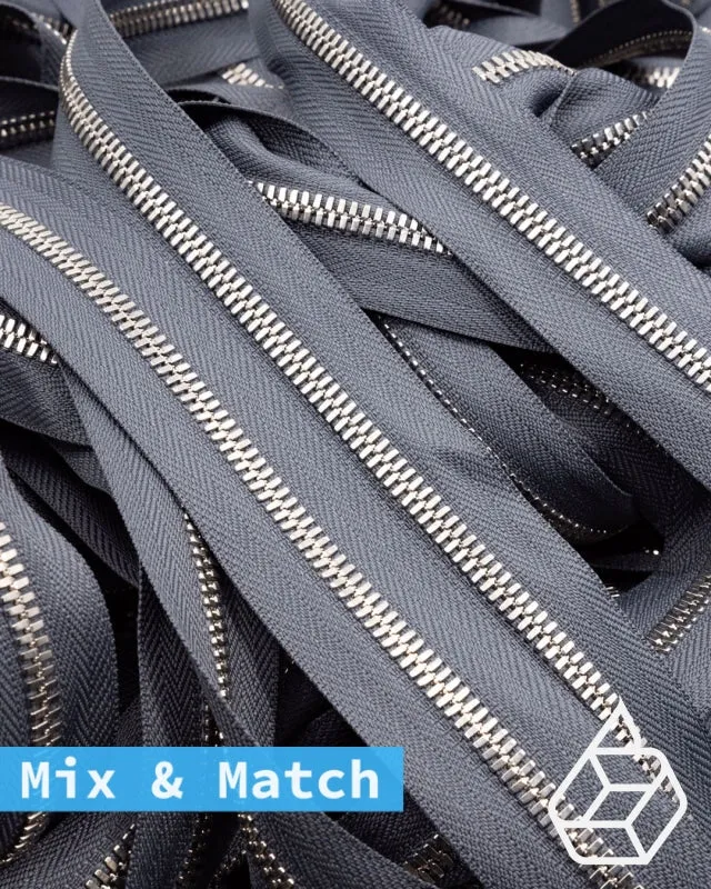 YKK Excella® | Custom made zipper | Silver | Size 5