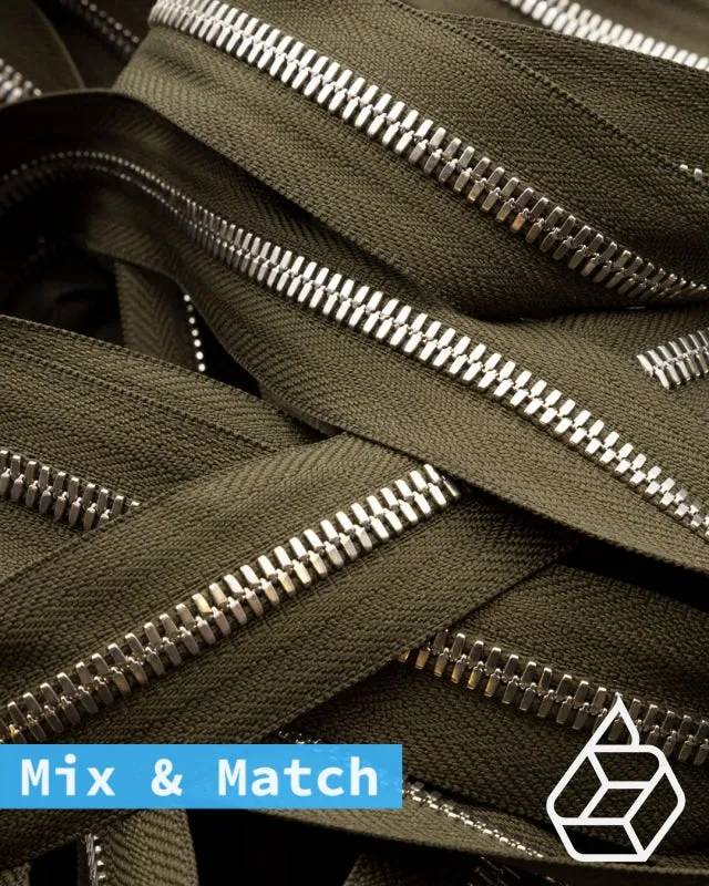 YKK Excella® | Custom made zipper | Silver | Size 5