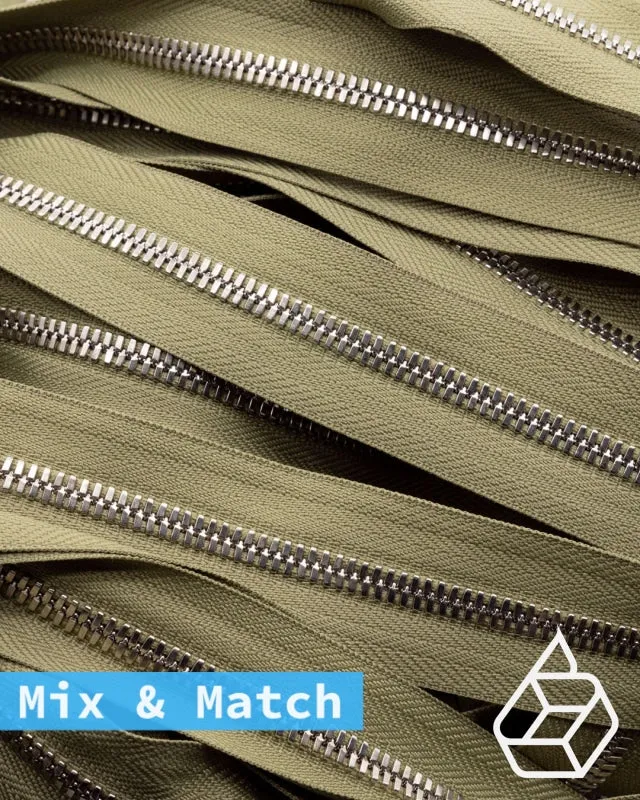 YKK Excella® | Custom made zipper | Silver | Size 5