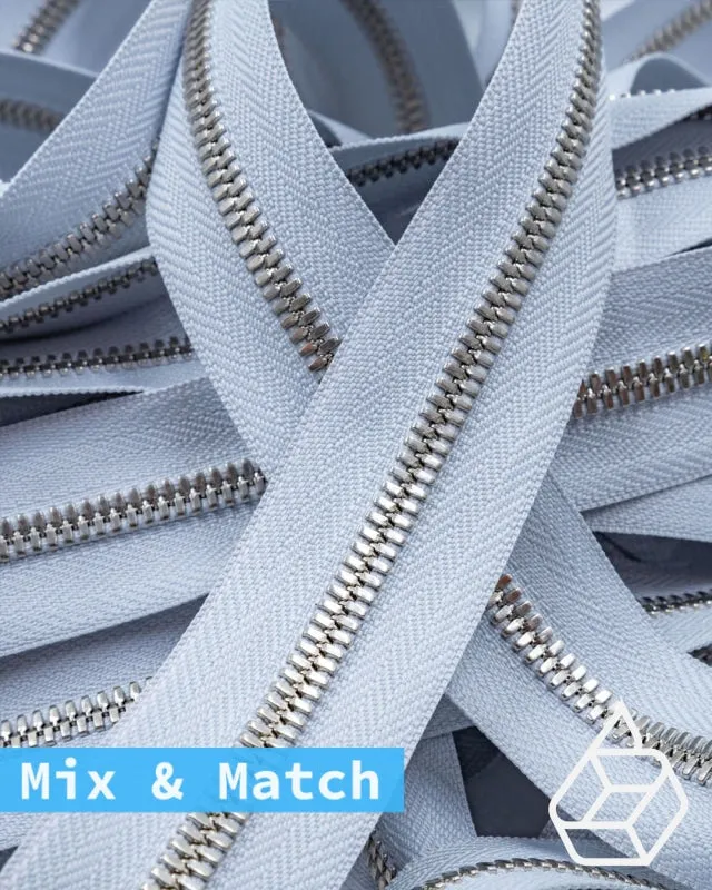YKK Excella® | Custom made zipper | Silver | Size 5