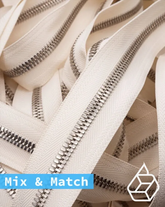 YKK Excella® | Custom made zipper | Silver | Size 8