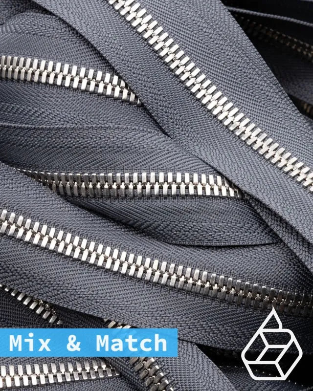 YKK Excella® | Custom made zipper | Silver | Size 8