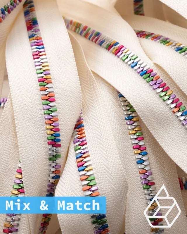 YKK Excella® Light | Custom made zipper | Rainbow | Size 5