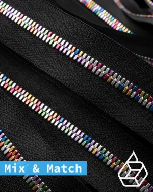 YKK Excella® Light | Custom made zipper | Rainbow | Size 5