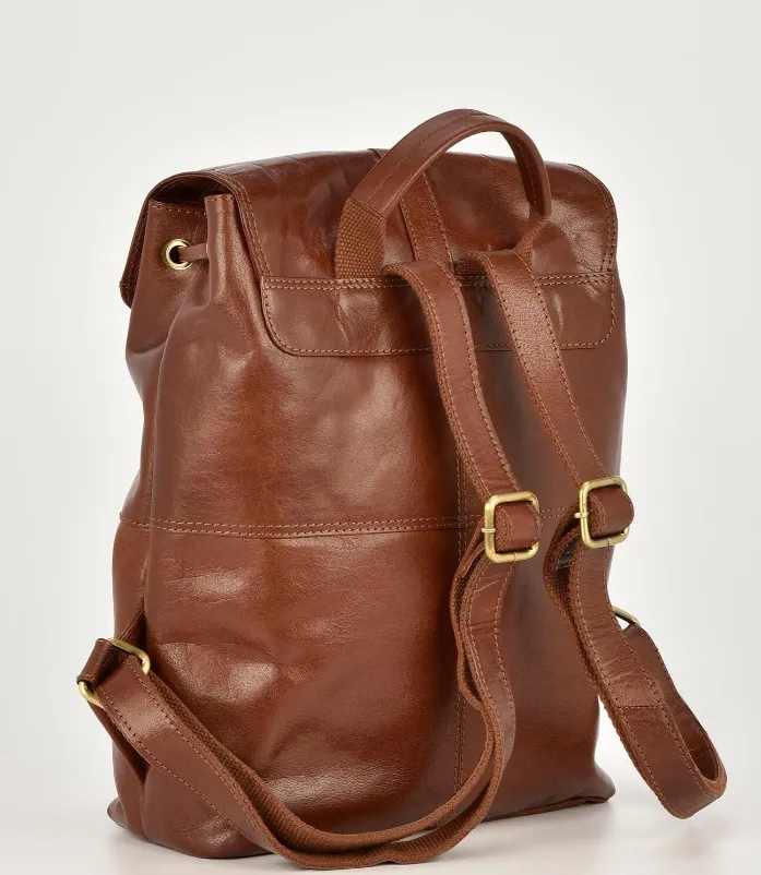 York Large Leather Backpack
