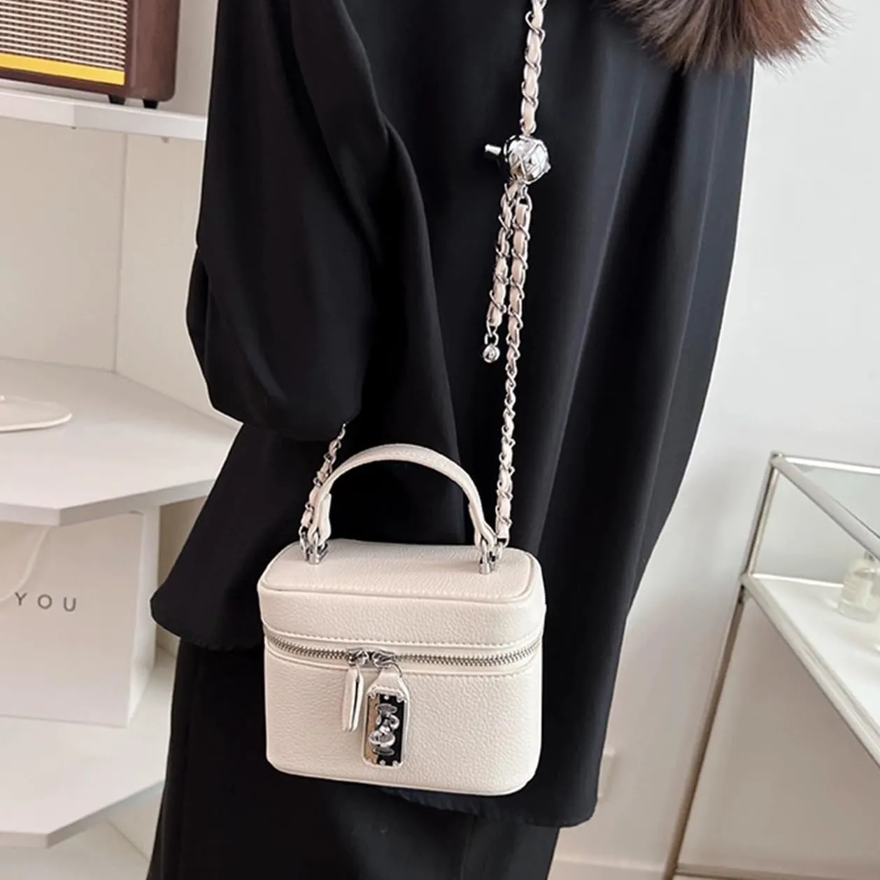 YXBQueen Crossbody Bag for Women Small Top-Handle Pouch Purse Designer Shoulder Handbag Luxury Leather Crossbody Purses