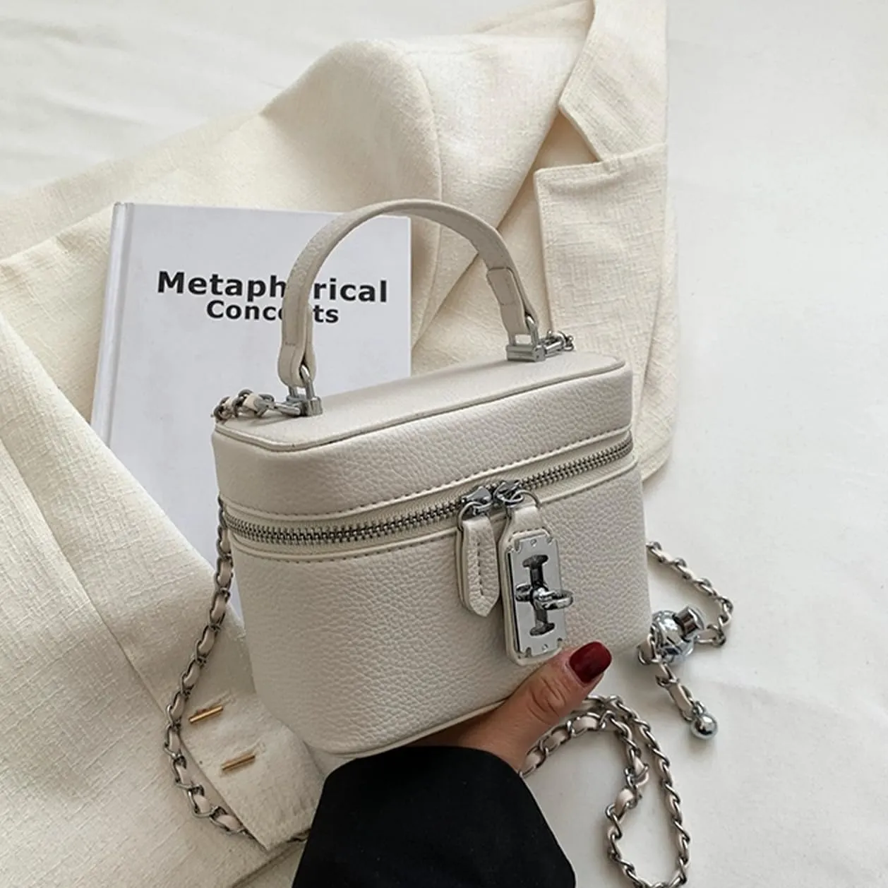 YXBQueen Crossbody Bag for Women Small Top-Handle Pouch Purse Designer Shoulder Handbag Luxury Leather Crossbody Purses