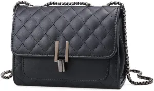 YXBQueen Designer Crossbody Bags for Women Quilted PU Leather Handbag Designer Chain Bags Flap Handbag