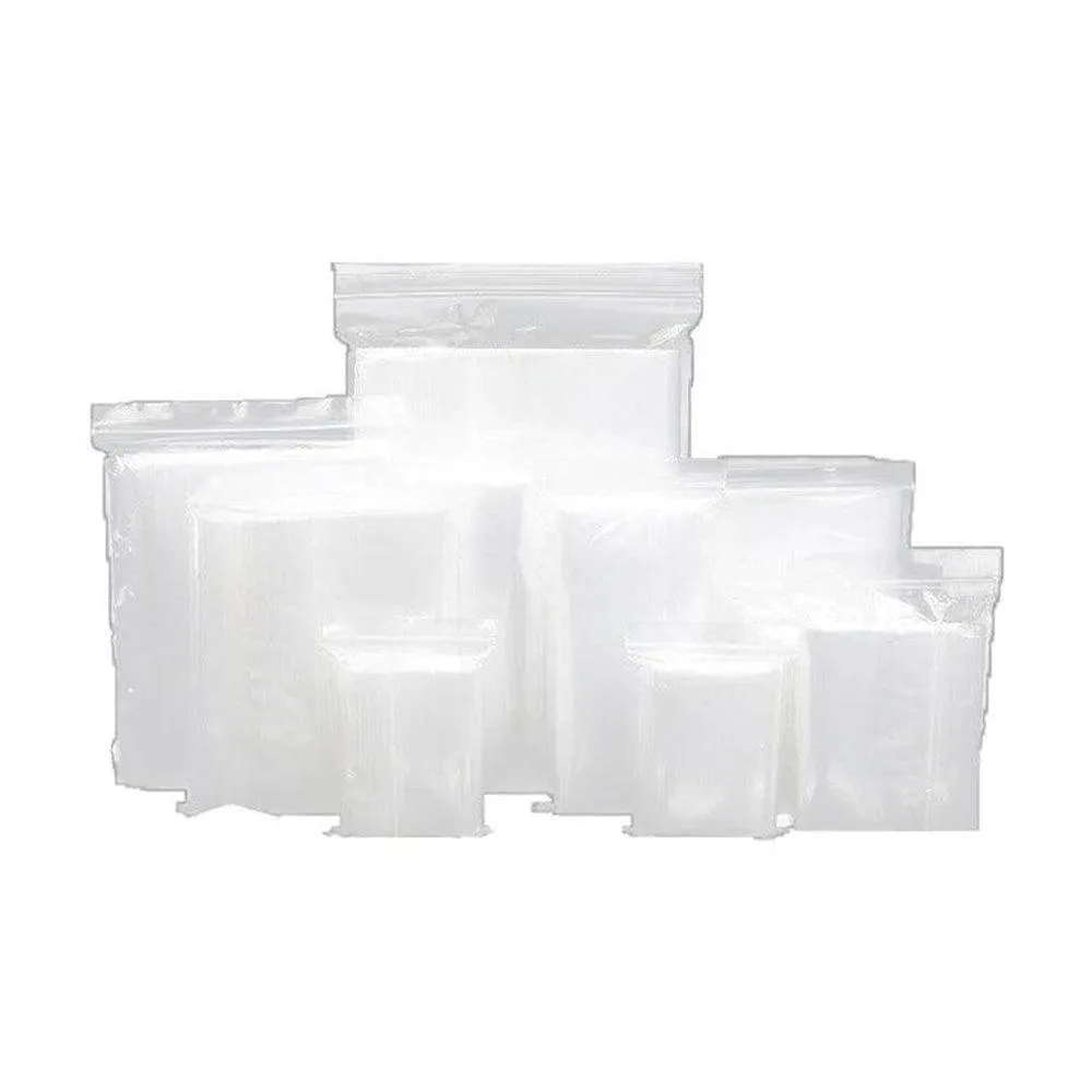 Ziplock Bags 100PCS 20Sizes Plastic Clear
