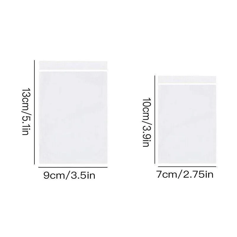 Ziplock Bags 100PCS 20Sizes Plastic Clear