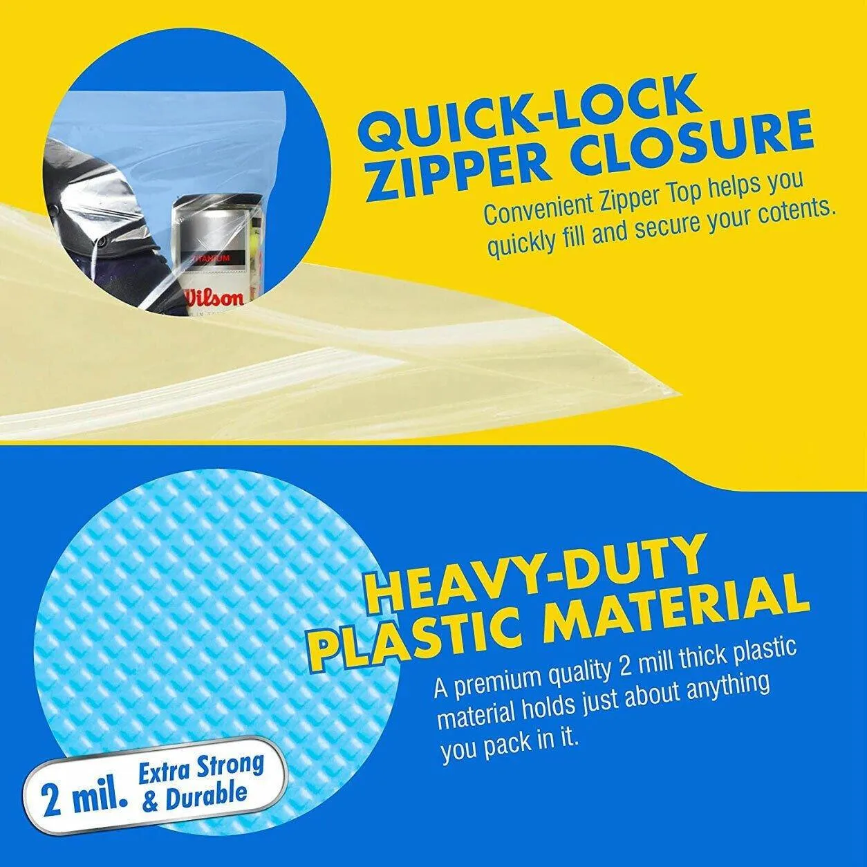 Ziplock Bags 100PCS 20Sizes Plastic Clear