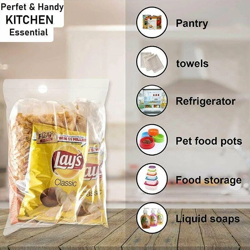 Ziplock Bags 100PCS 20Sizes Plastic Clear