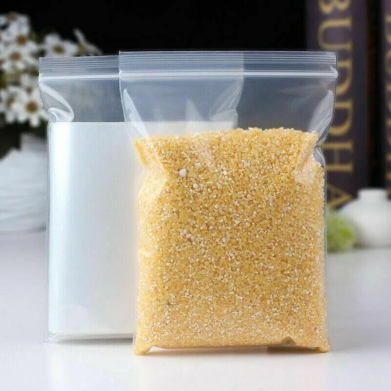 Ziplock Bags 100PCS 20Sizes Plastic Clear