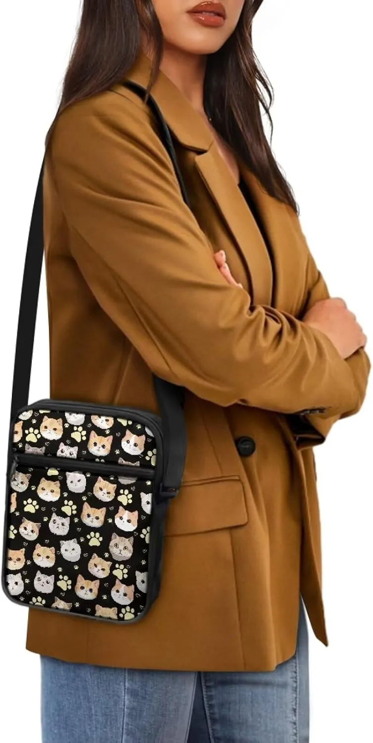 Zipper Messenger Bags Womens Mens Shoulder Bag Multi-pocket Work Office Bag Briefcases for Travelling Outdoors
