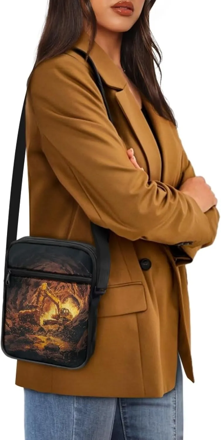 Zipper Messenger Bags Womens Mens Shoulder Bag Multi-pocket Work Office Bag Briefcases for Travelling Outdoors