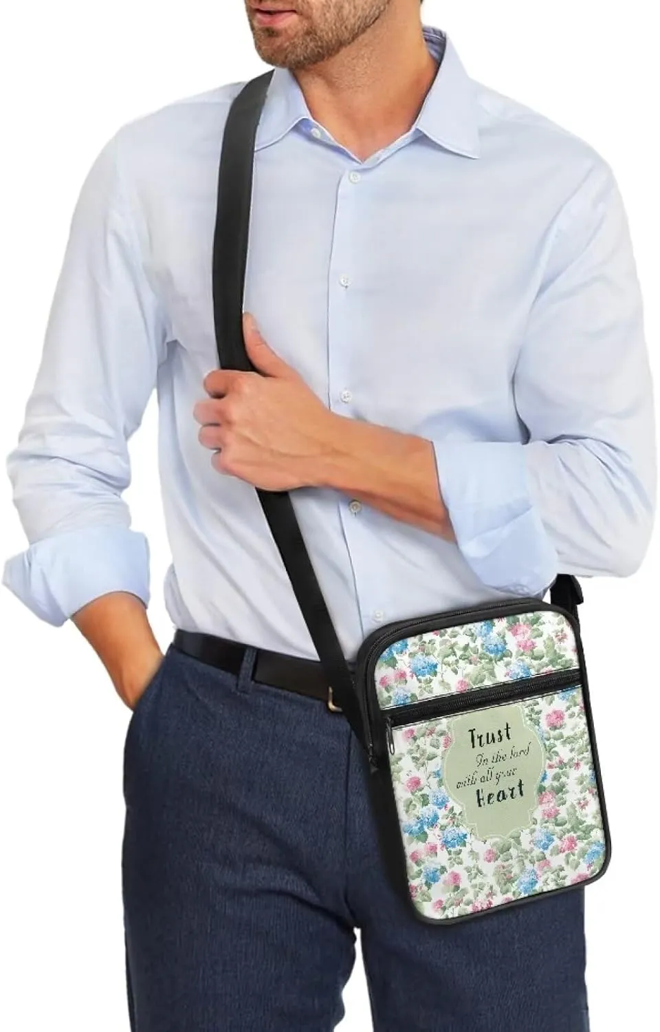 Zipper Messenger Bags Womens Mens Shoulder Bag Multi-pocket Work Office Bag Briefcases for Travelling Outdoors
