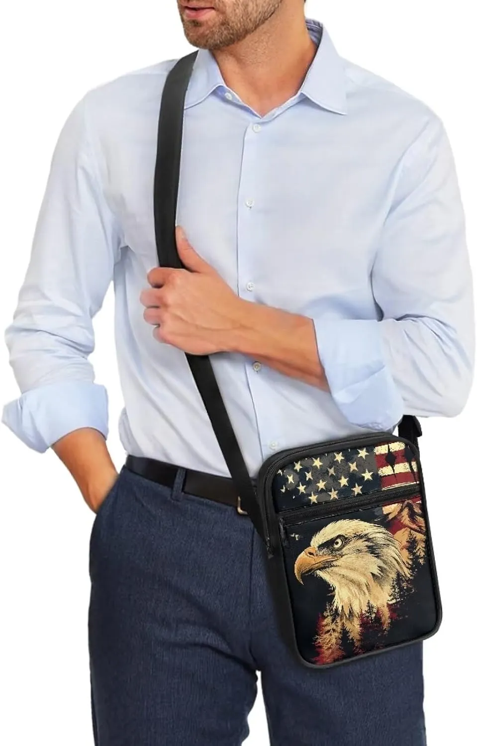 Zipper Messenger Bags Womens Mens Shoulder Bag Multi-pocket Work Office Bag Briefcases for Travelling Outdoors