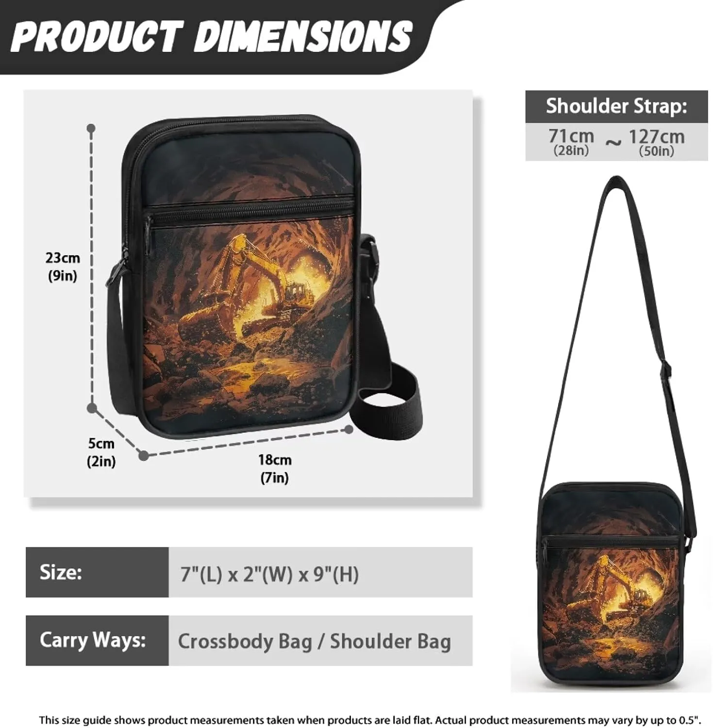 Zipper Messenger Bags Womens Mens Shoulder Bag Multi-pocket Work Office Bag Briefcases for Travelling Outdoors