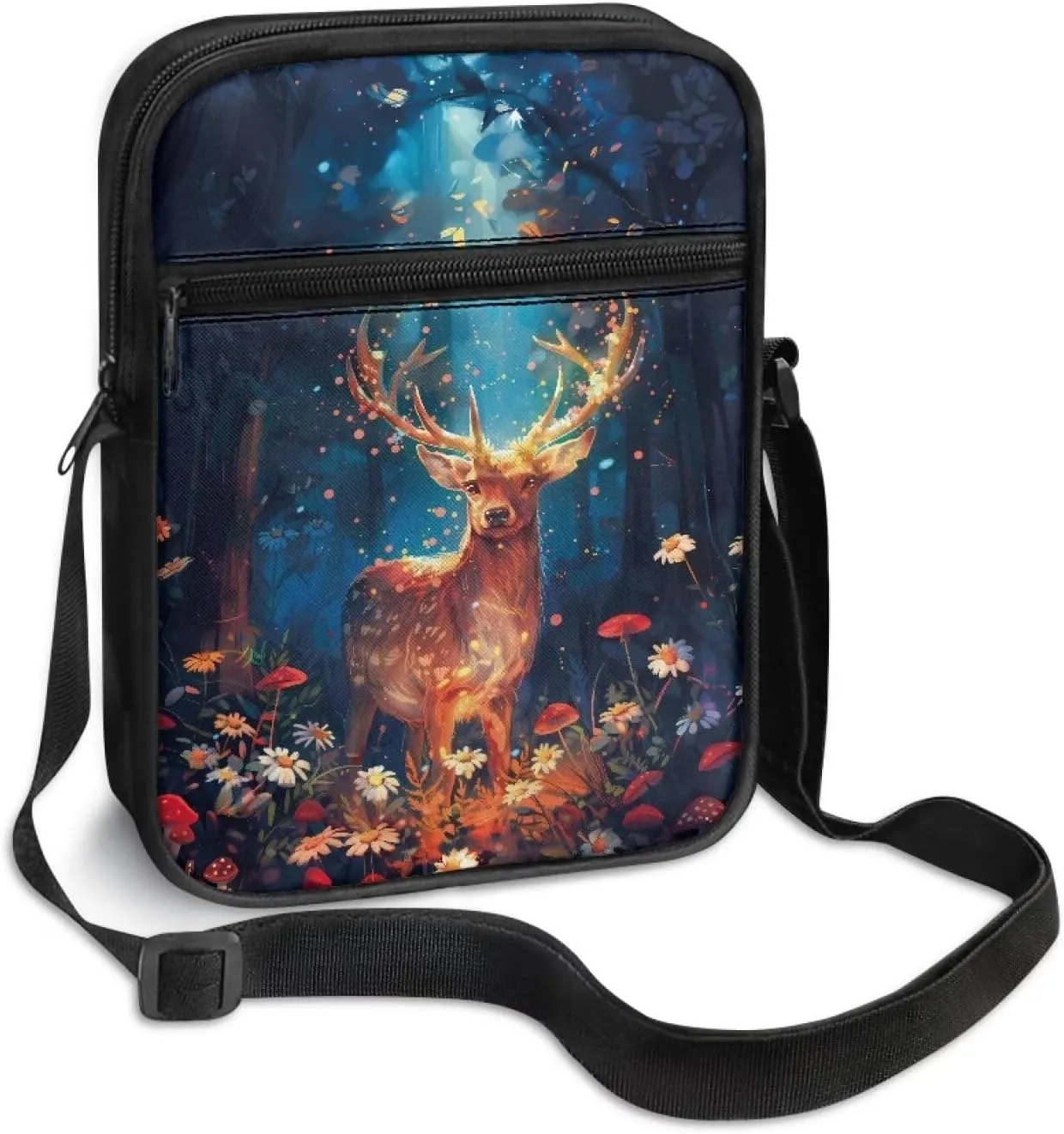 Zipper Messenger Bags Womens Mens Shoulder Bag Multi-pocket Work Office Bag Briefcases for Travelling Outdoors