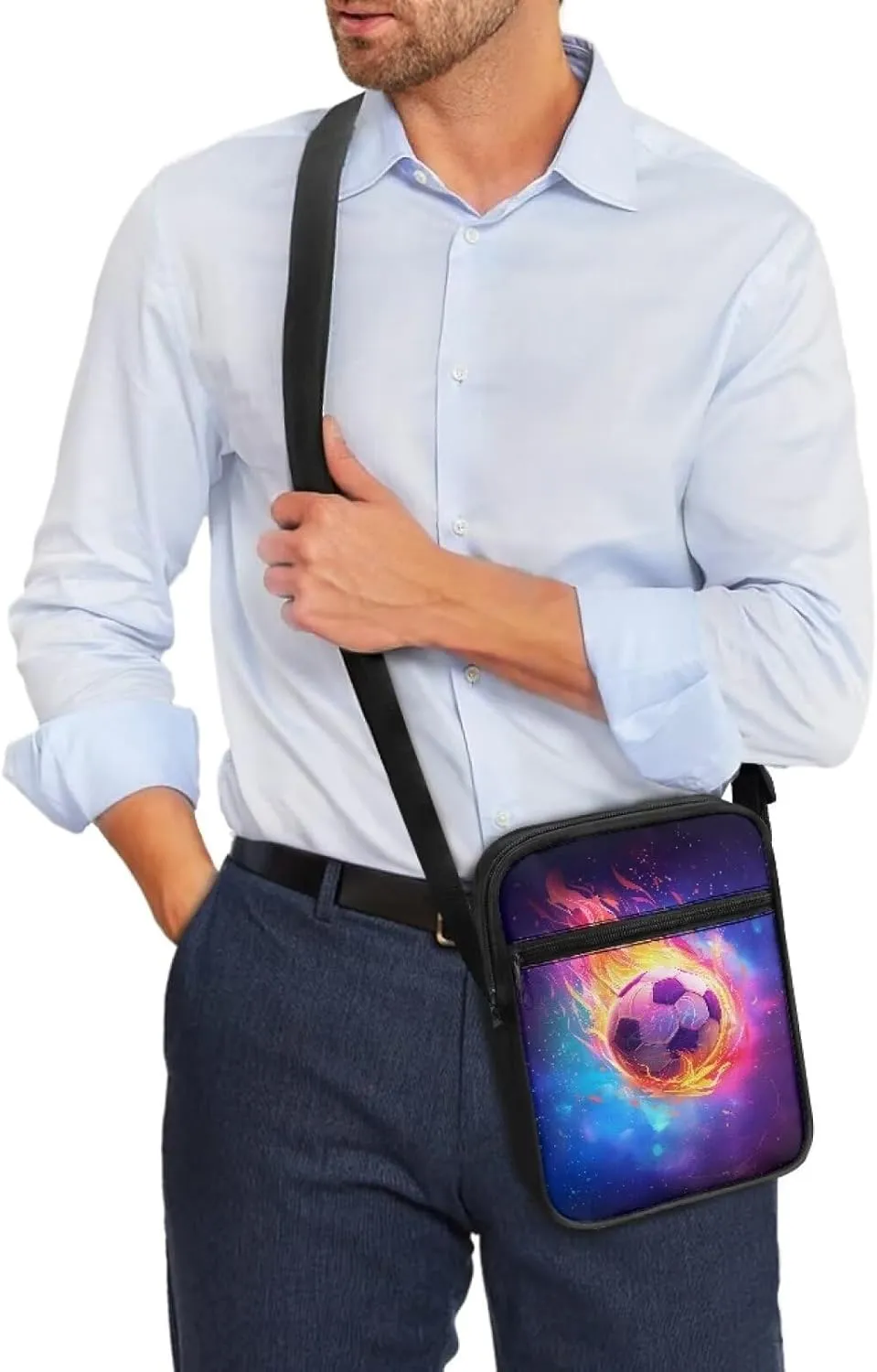 Zipper Messenger Bags Womens Mens Shoulder Bag Multi-pocket Work Office Bag Briefcases for Travelling Outdoors